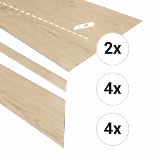 Marches d'escalier en PVC panna cotta 45,7 x 152,4 cm (4 pièces)