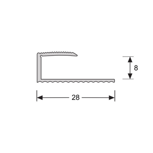 profil en U de 8,1 mm en acier inoxydable – Image 2