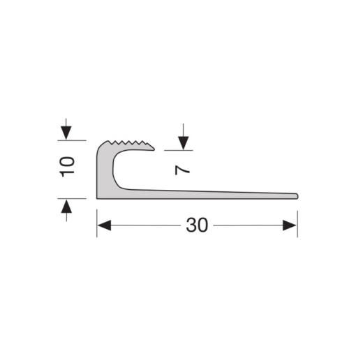 profil d'extrémité coulissant 805 7 mm pour PVC 5mm acier inoxydable – Image 3