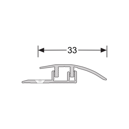 Clip design 4-7,5 mm 576 profil de transition argenté – Image 2