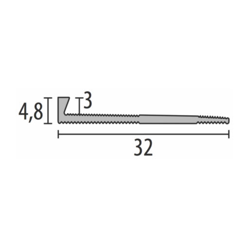 profil de finition 364 LVT 3 mm argent – Image 2