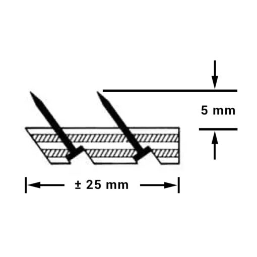 Latte de moquette Smoothedge standard 25x5mm 30cm 500 pcs – Image 4