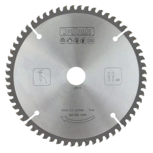 Lame de scie circulaire 160x2,2x20 60 dents (TS-55) [alu/trespa] – Image 2